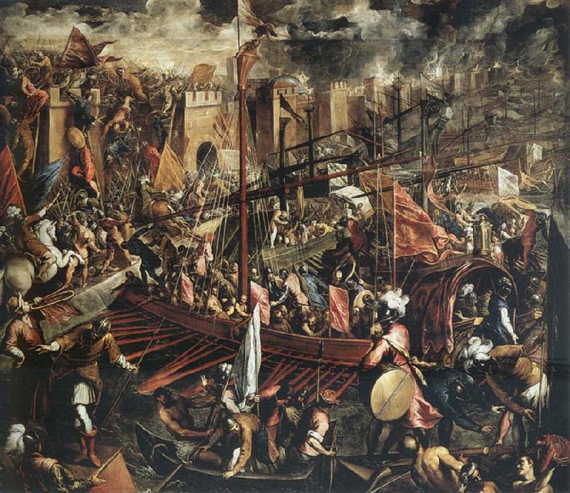 Domenico Tintoretto The Conquest of Constantinople France oil painting art